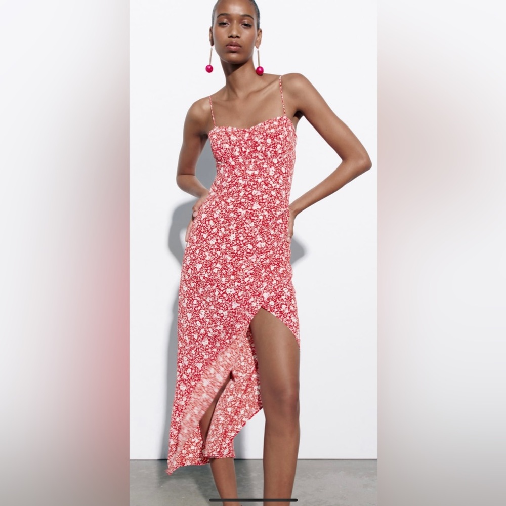 Zara Printed corset style Dress.